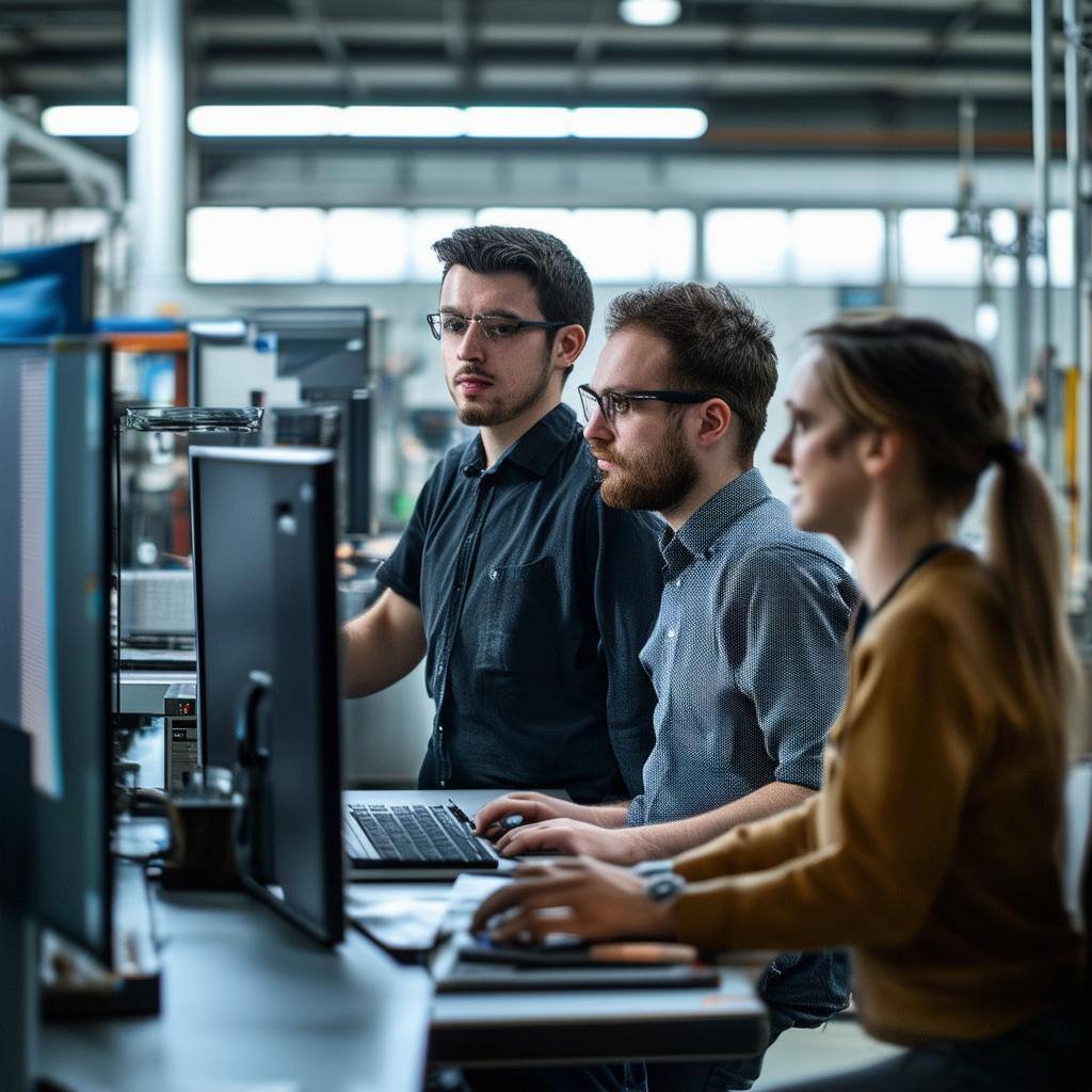 IT team inside a factory-1